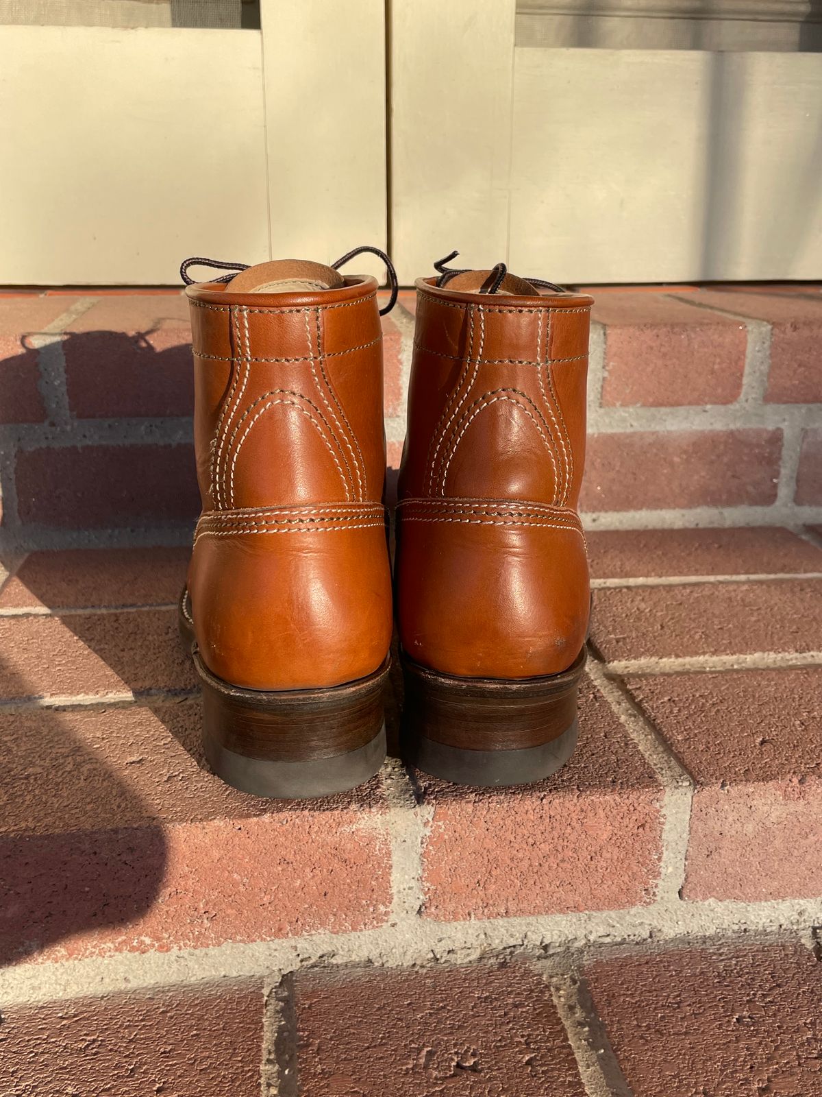 Photo by shakincheese on November 5, 2023 of the John Lofgren Donkey Puncher Boots in Badalassi Carlo Cognac Minerva.