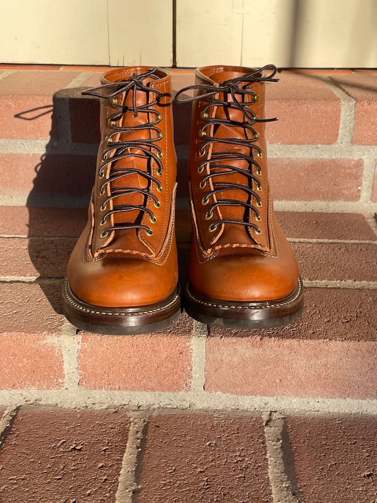 Photo by shakincheese on November 5, 2023 of the John Lofgren Donkey Puncher Boots in Badalassi Carlo Cognac Minerva.
