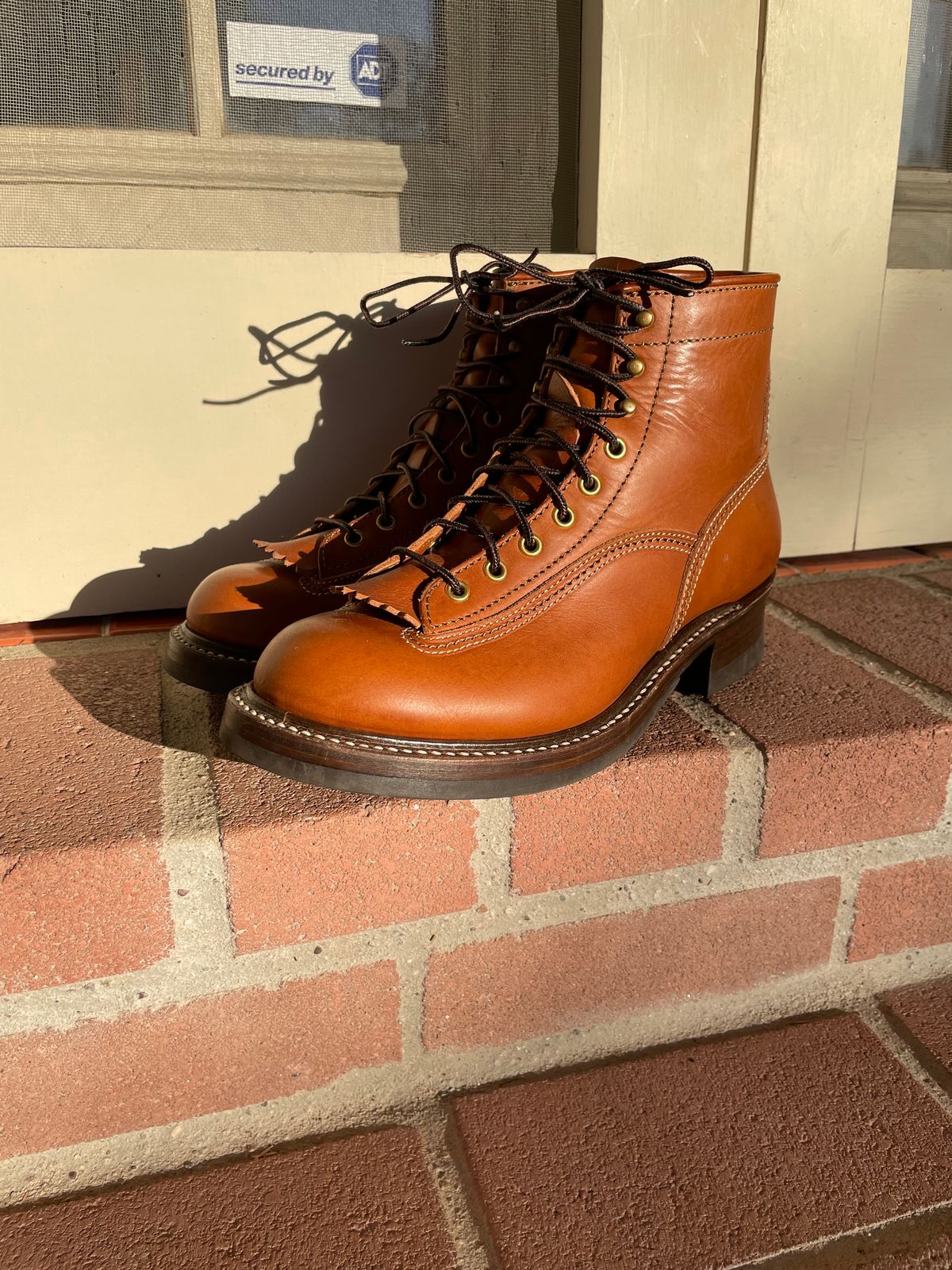 Photo by shakincheese on November 5, 2023 of the John Lofgren Donkey Puncher Boots in Badalassi Carlo Cognac Minerva.