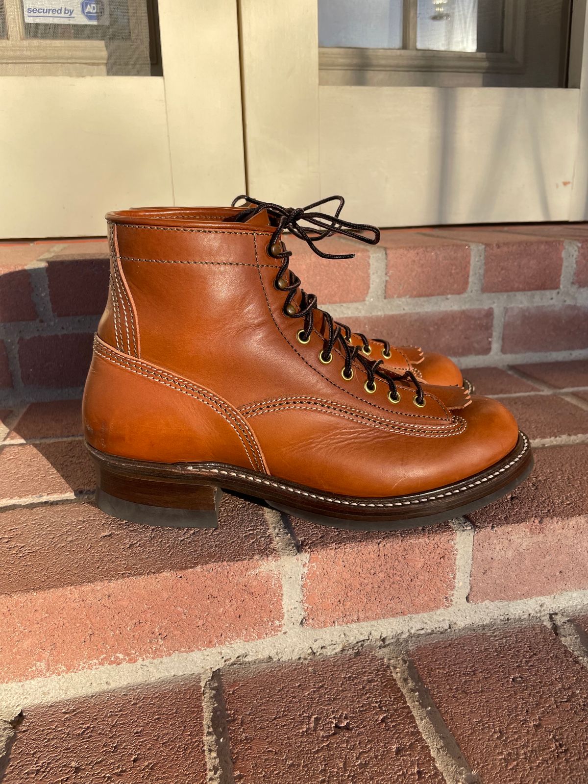 Photo by shakincheese on November 5, 2023 of the John Lofgren Donkey Puncher Boots in Badalassi Carlo Cognac Minerva.
