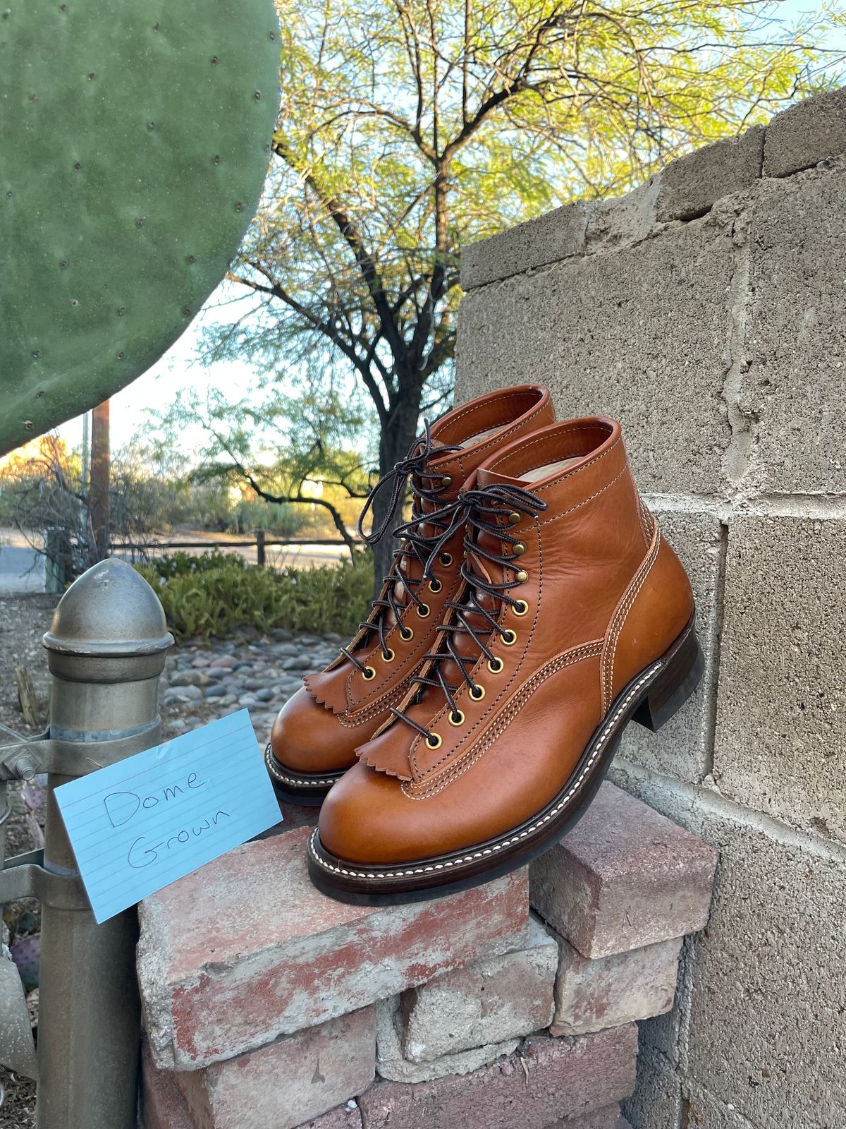 Photo by shakincheese on November 5, 2023 of the John Lofgren Donkey Puncher Boots in Badalassi Carlo Cognac Minerva.