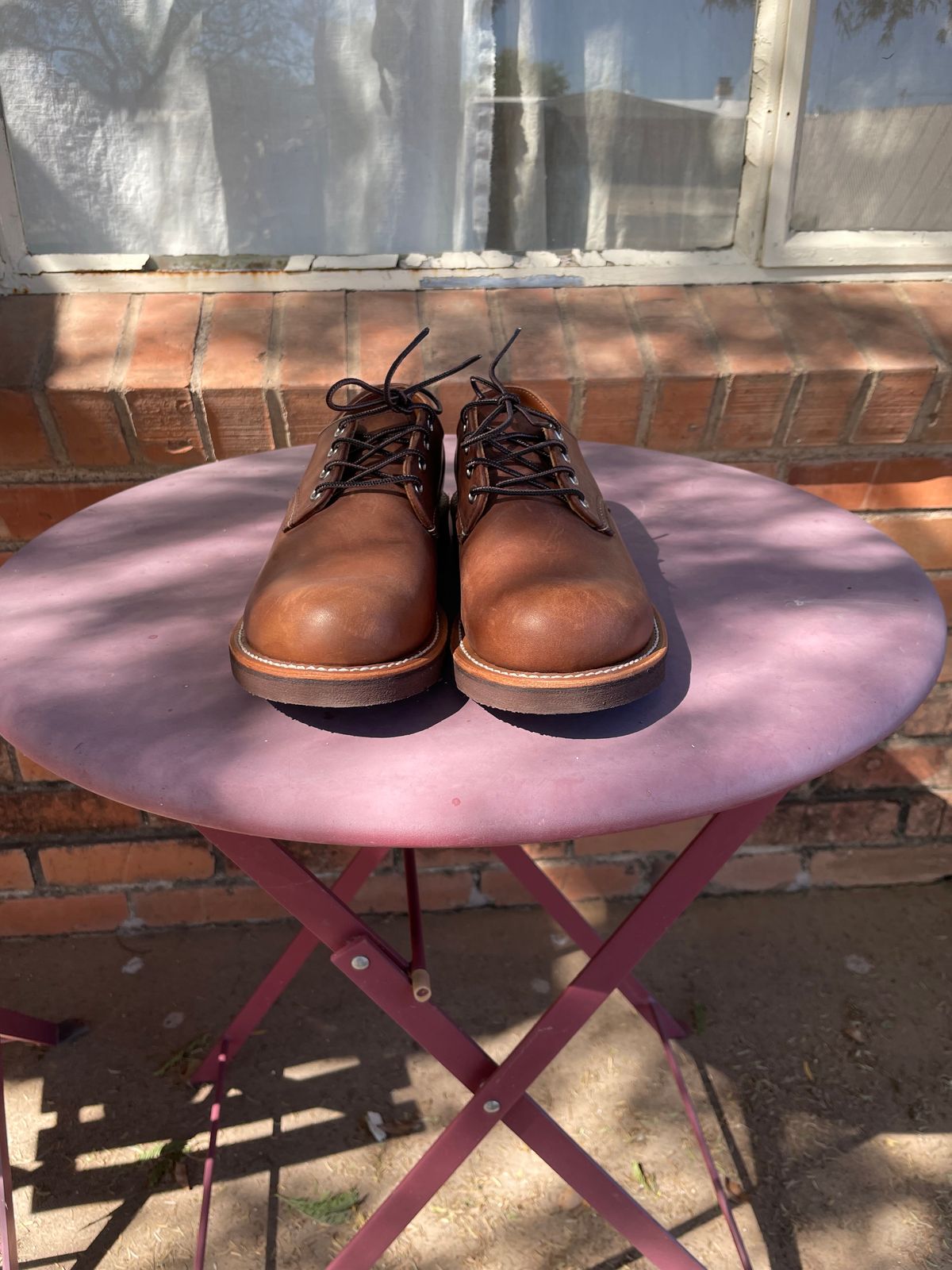 Photo by shakincheese on October 5, 2025 of the Red Wing Foreman Oxford in S.B. Foot Amber Harness.