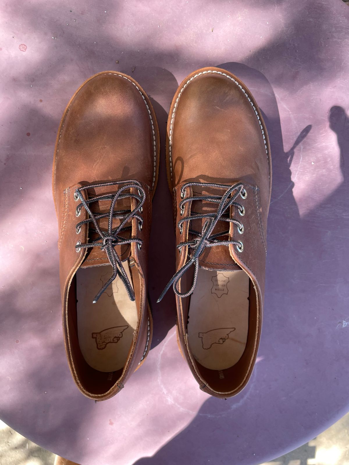 Photo by shakincheese on October 5, 2025 of the Red Wing Foreman Oxford in S.B. Foot Amber Harness.