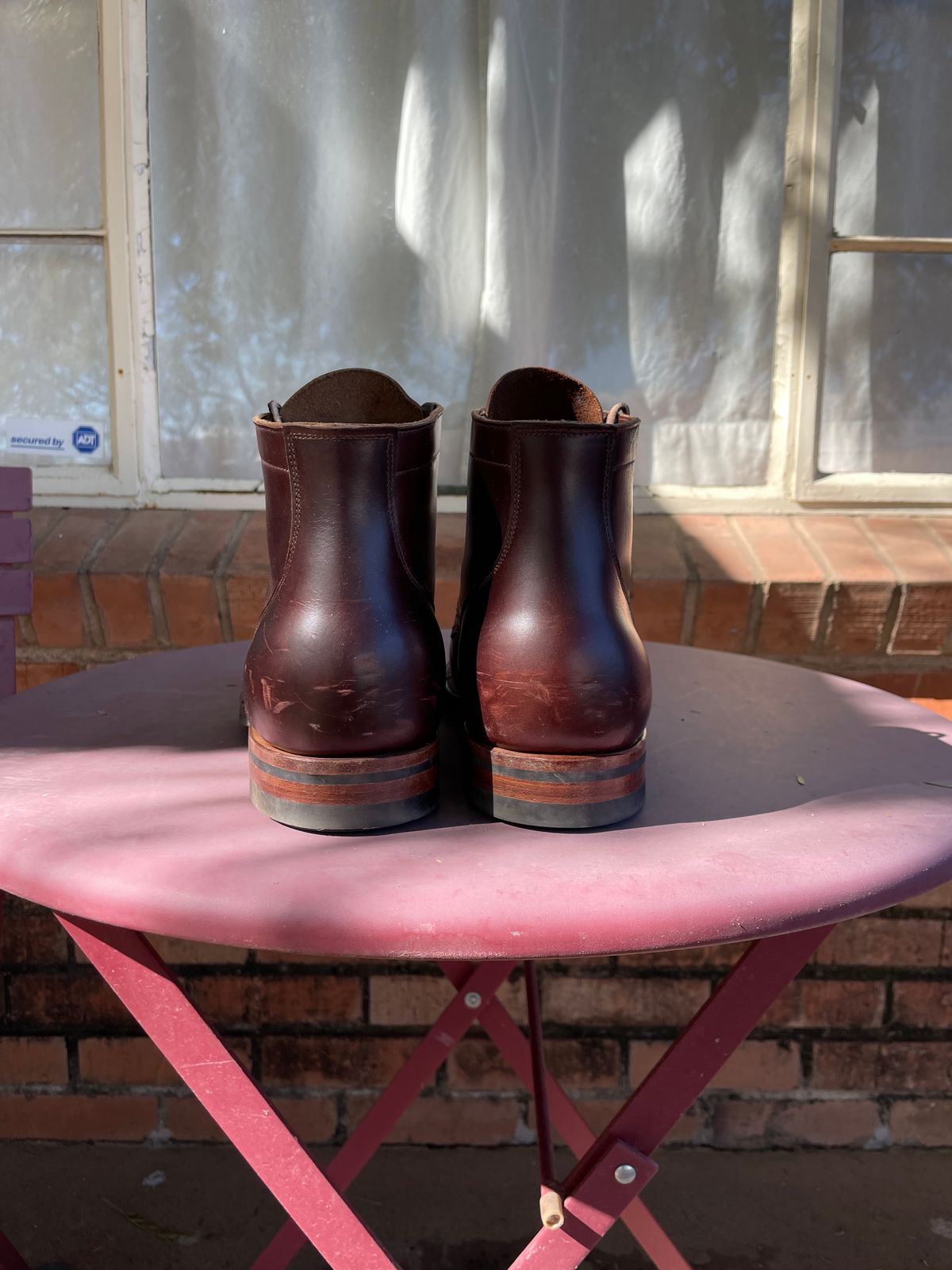 Photo by shakincheese on November 4, 2024 of the Viberg Service Boot in Horween Brown Chromexcel.