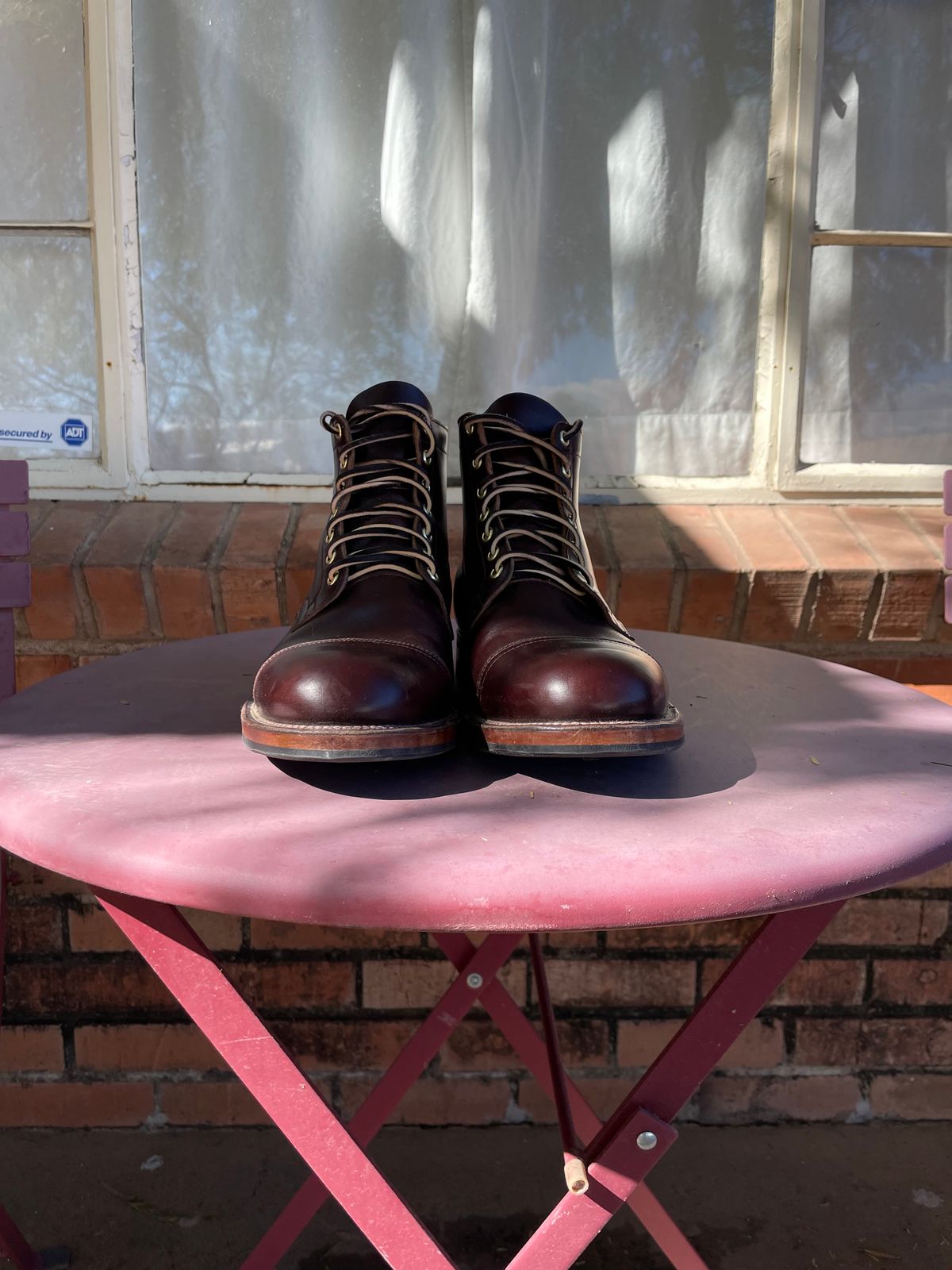 Photo by shakincheese on November 4, 2024 of the Viberg Service Boot in Horween Brown Chromexcel.