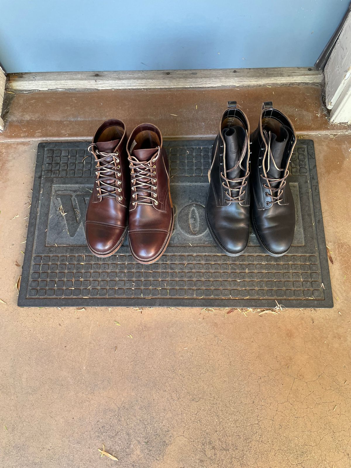 Photo by shakincheese on November 4, 2024 of the Viberg Service Boot in Horween Brown Chromexcel.