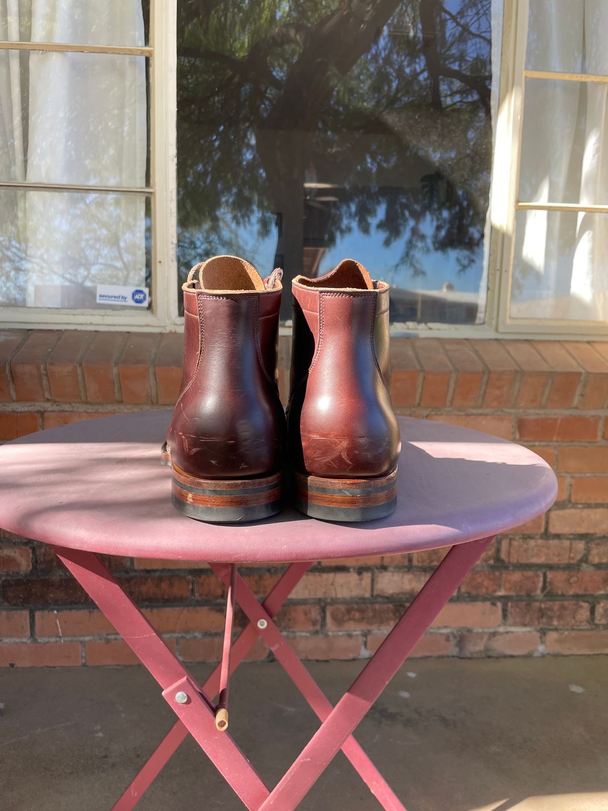 Photo by shakincheese on December 1, 2024 of the Viberg Service Boot in Horween Brown Chromexcel.