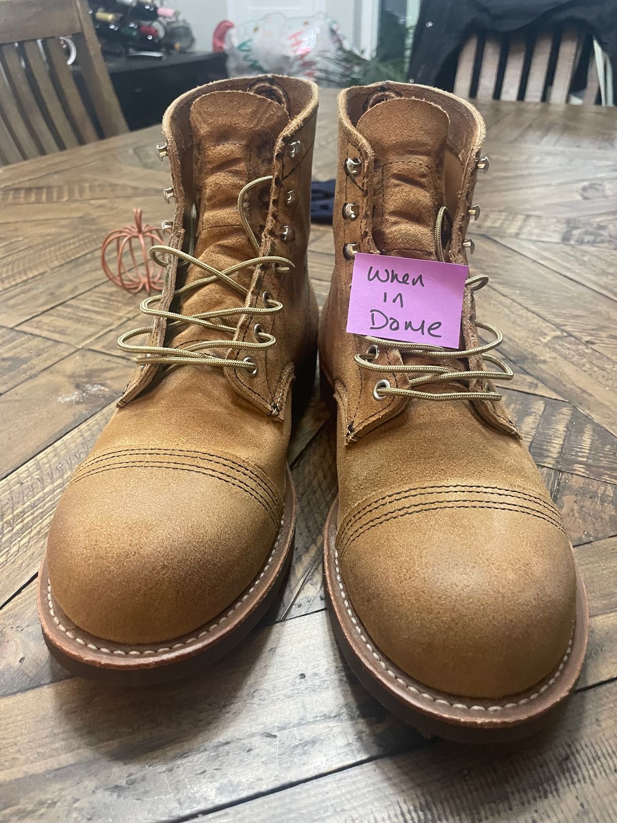 Photo by couchpotato on November 6, 2024 of the Red Wing Iron Ranger in S.B. Foot Hawthorne Muleskinner.