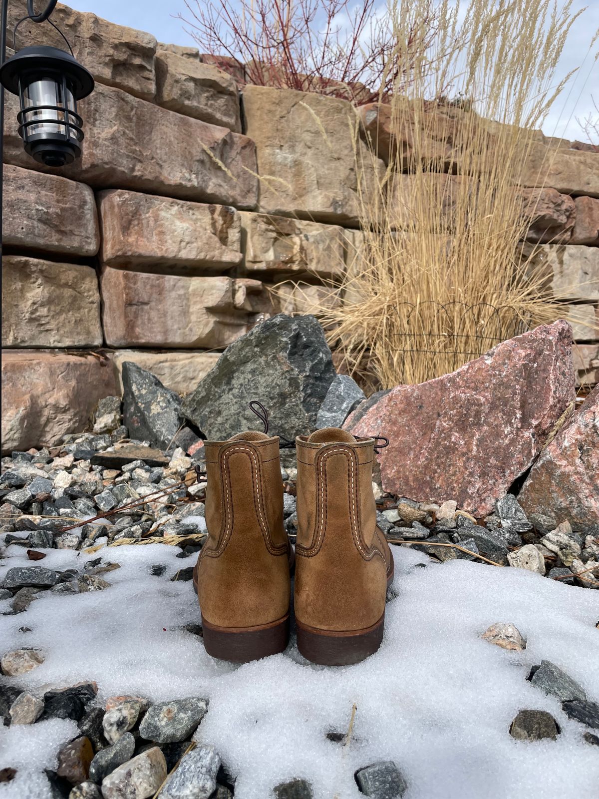 Photo by couchpotato on February 2, 2025 of the Red Wing Iron Ranger in S.B. Foot Hawthorne Muleskinner.