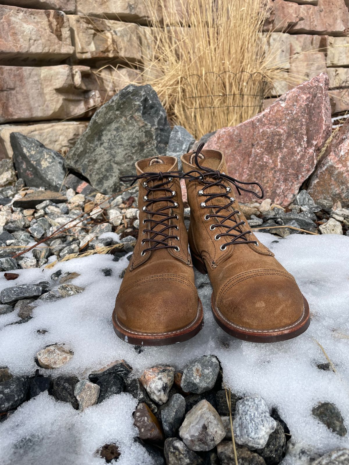Photo by couchpotato on February 2, 2025 of the Red Wing Iron Ranger in S.B. Foot Hawthorne Muleskinner.