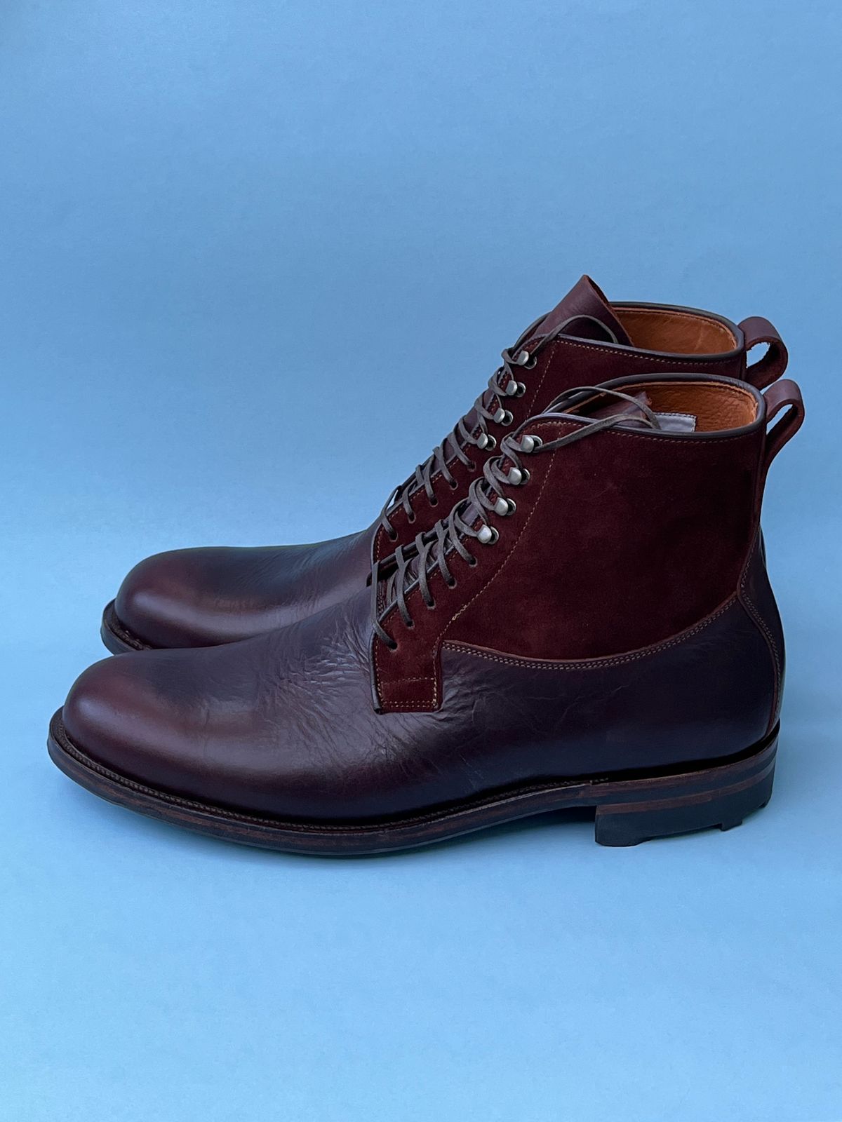 Photo by rickdawg on November 1, 2023 of the Viberg Country Boot in C.F. Stead Polo Brown Classic Oiled Shoulder.