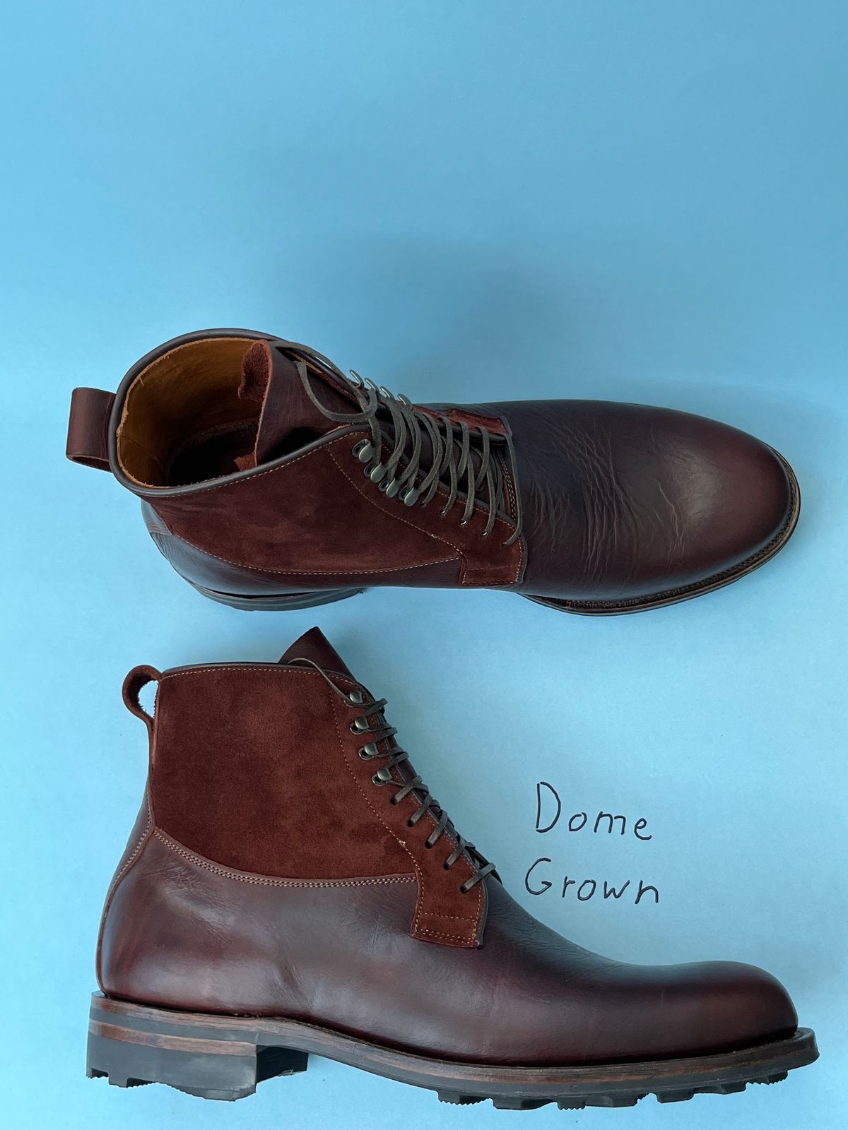 Photo by rickdawg on November 1, 2023 of the Viberg Country Boot in C.F. Stead Polo Brown Classic Oiled Shoulder.