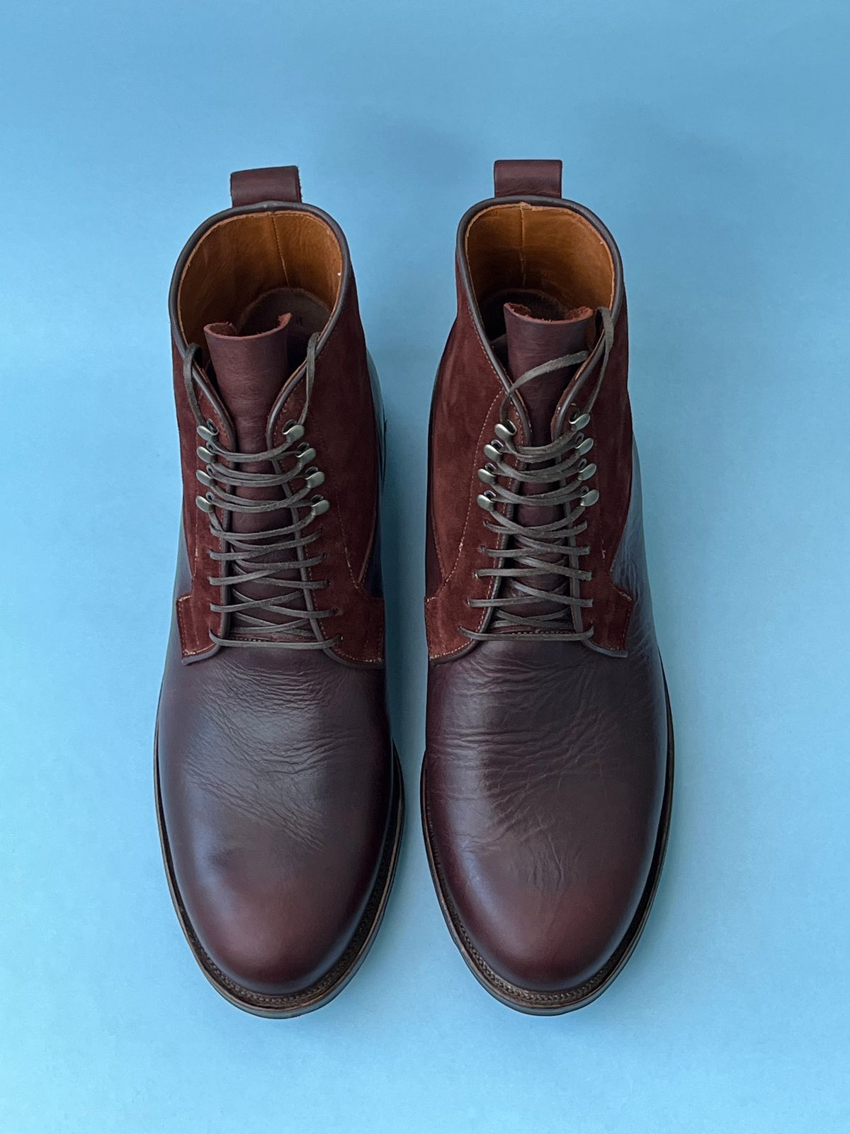 Photo by rickdawg on November 1, 2023 of the Viberg Country Boot in C.F. Stead Polo Brown Classic Oiled Shoulder.