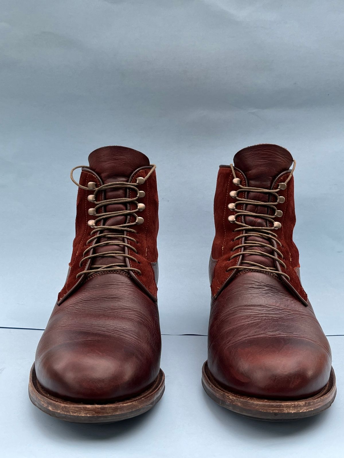 Photo by rickdawg on December 5, 2023 of the Viberg Country Boot in C.F. Stead Polo Brown Classic Oiled Shoulder.