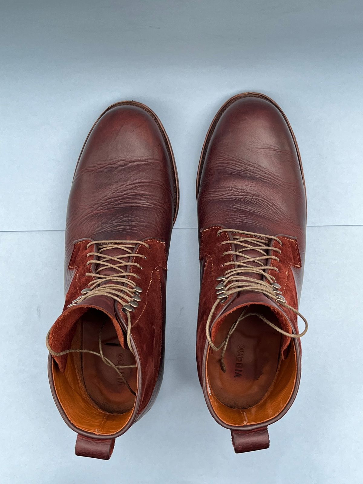 Photo by rickdawg on December 5, 2023 of the Viberg Country Boot in C.F. Stead Polo Brown Classic Oiled Shoulder.