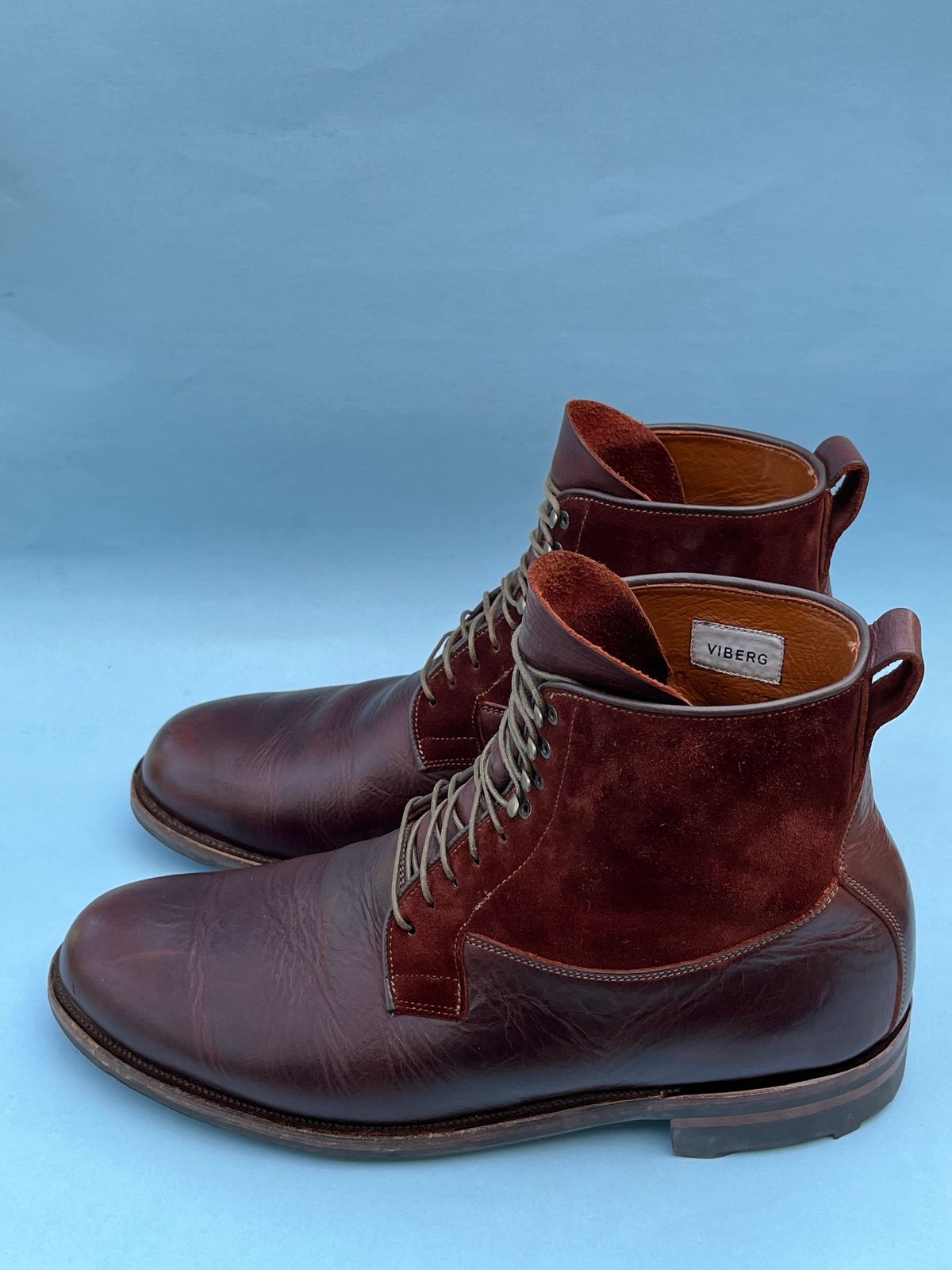 Photo by rickdawg on January 2, 2024 of the Viberg Country Boot in C.F. Stead Polo Brown Classic Oiled Shoulder.