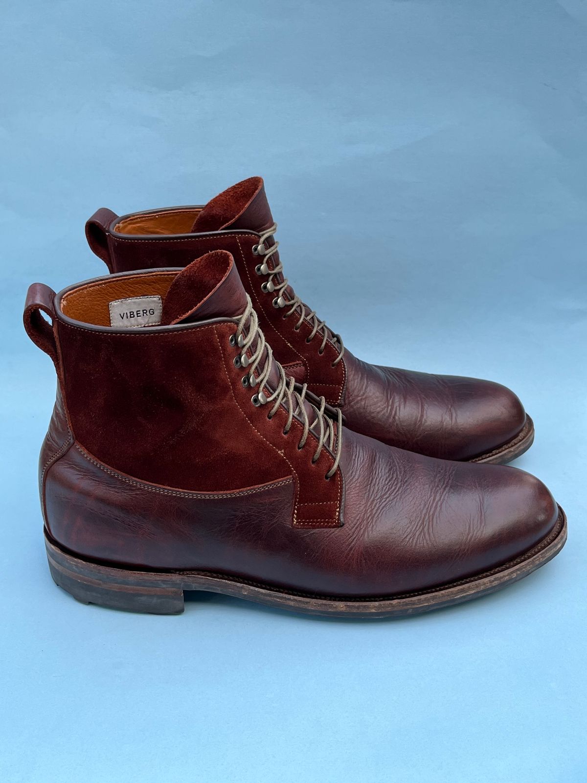 Photo by rickdawg on January 2, 2024 of the Viberg Country Boot in C.F. Stead Polo Brown Classic Oiled Shoulder.