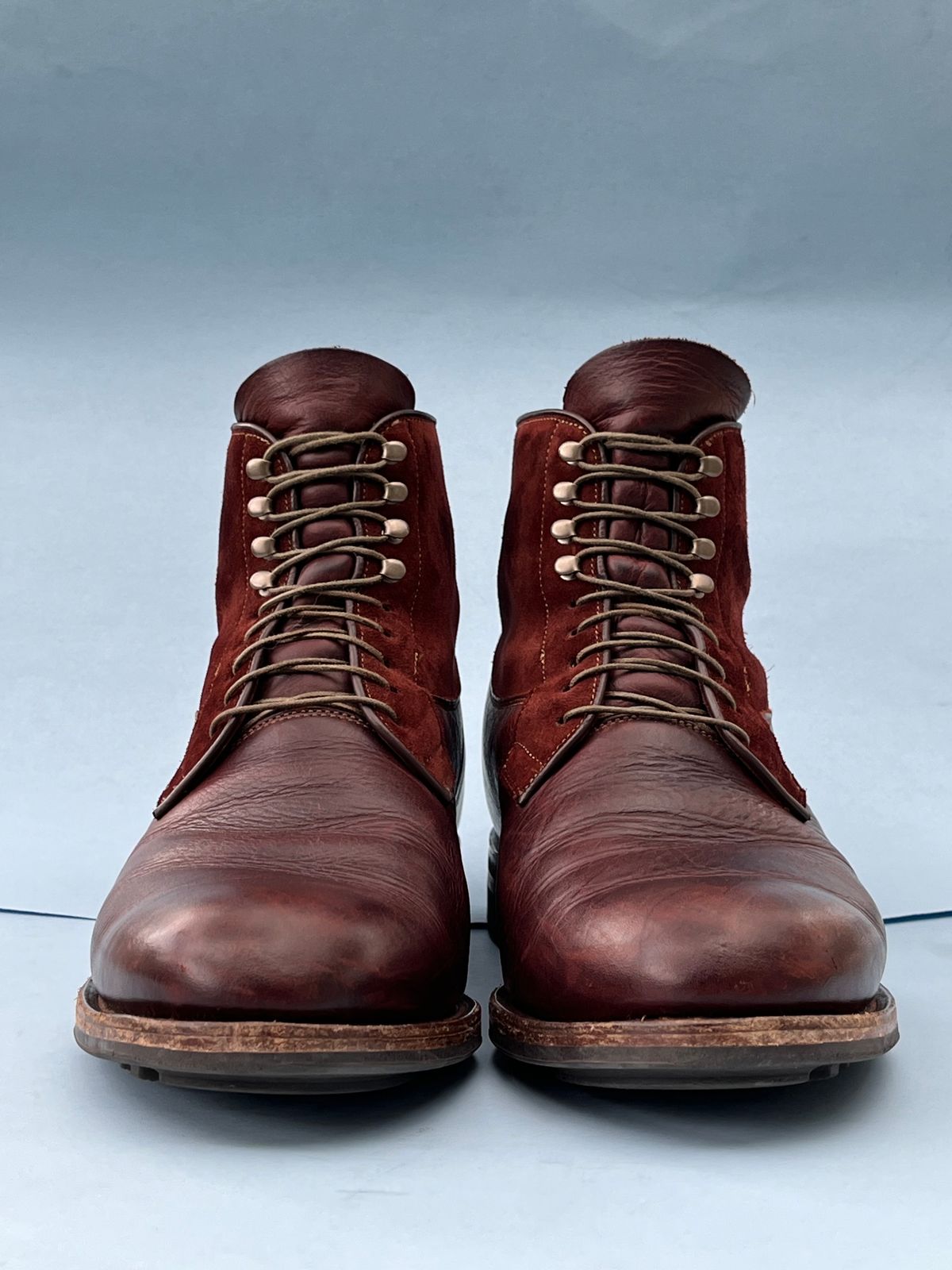 Photo by rickdawg on February 5, 2024 of the Viberg Country Boot in C.F. Stead Polo Brown Classic Oiled Shoulder.
