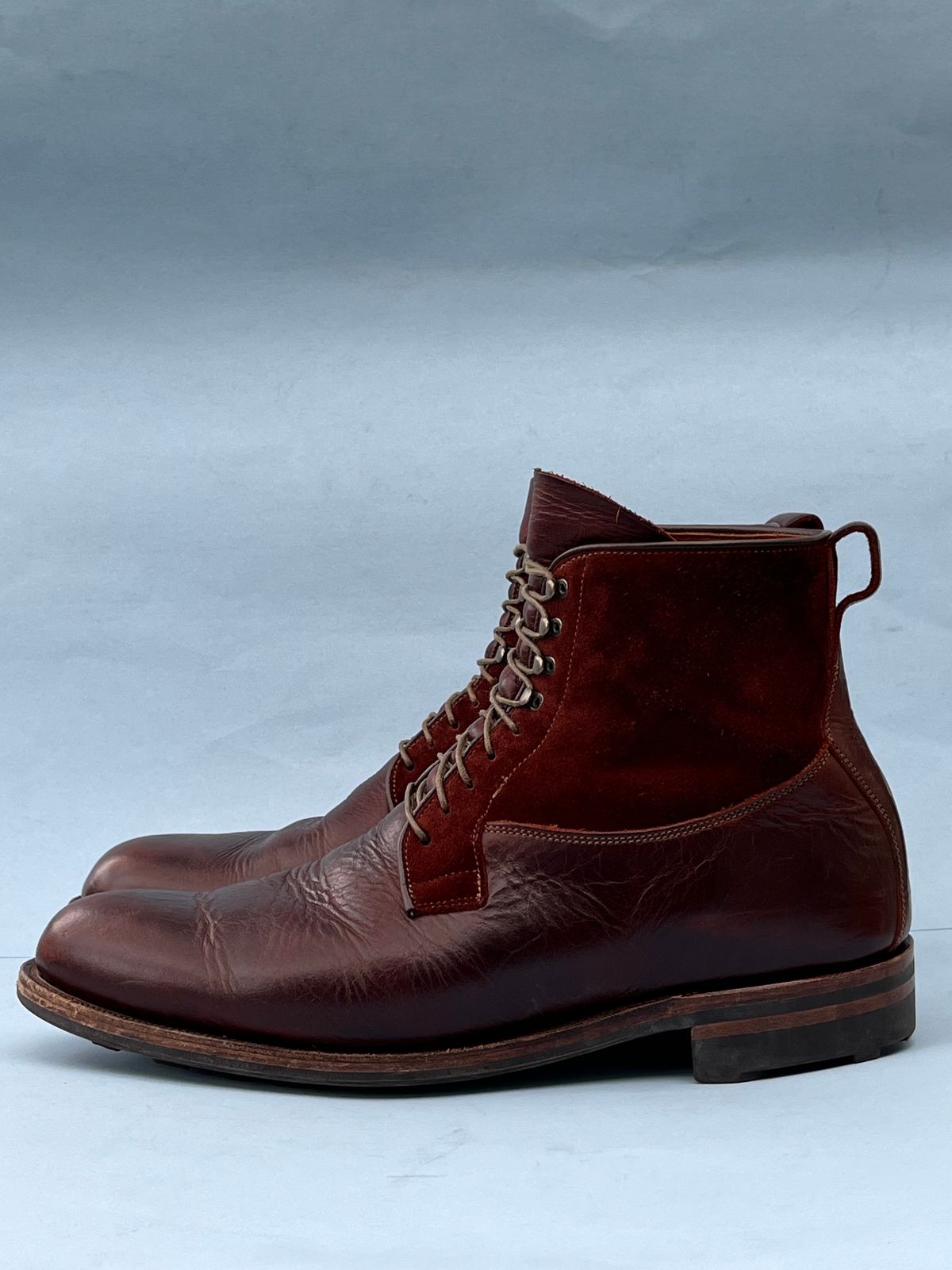 Photo by rickdawg on February 5, 2024 of the Viberg Country Boot in C.F. Stead Polo Brown Classic Oiled Shoulder.