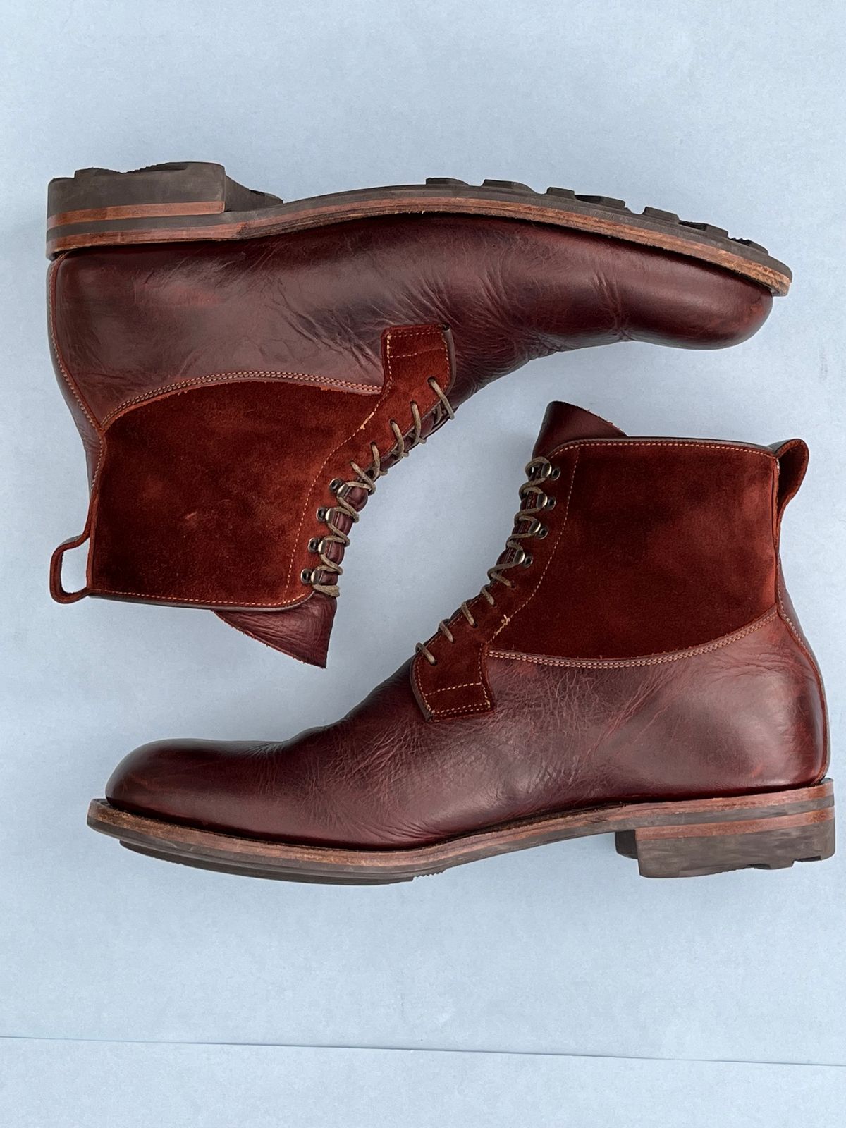 Photo by rickdawg on February 5, 2024 of the Viberg Country Boot in C.F. Stead Polo Brown Classic Oiled Shoulder.