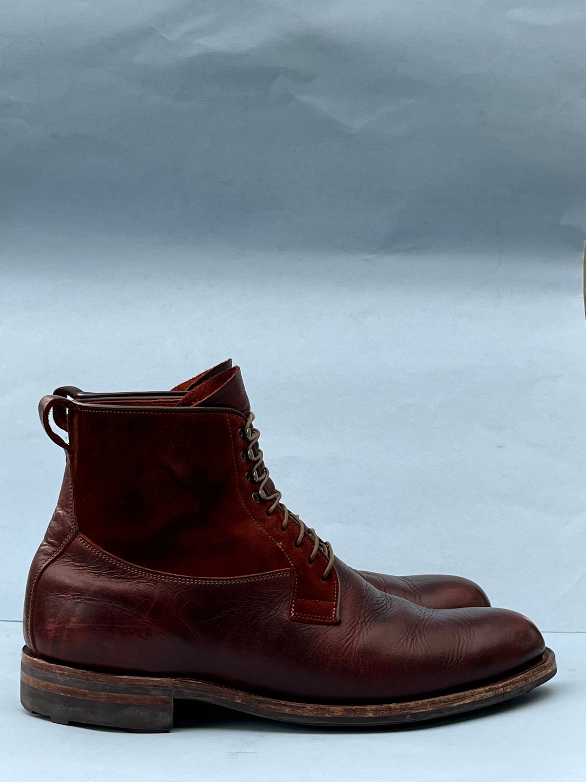 Photo by rickdawg on February 5, 2024 of the Viberg Country Boot in C.F. Stead Polo Brown Classic Oiled Shoulder.