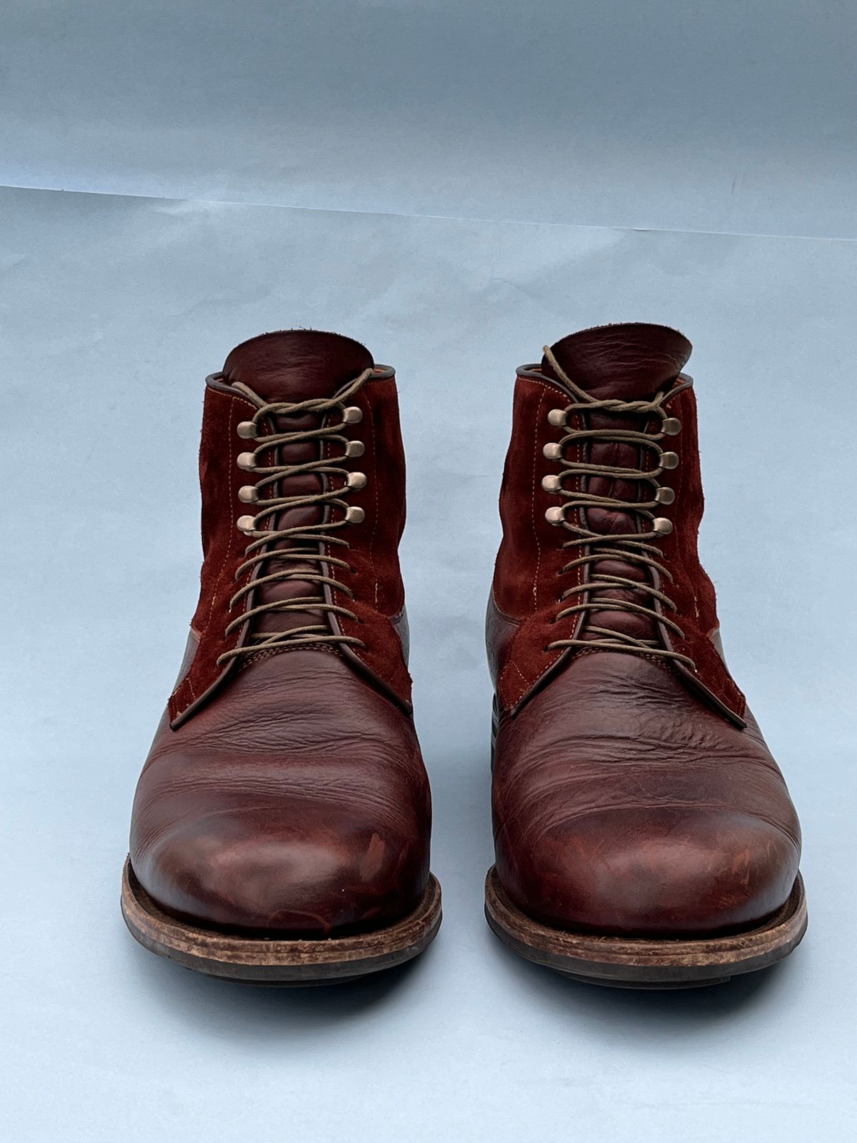 Photo by rickdawg on March 5, 2024 of the Viberg Country Boot in C.F. Stead Polo Brown Classic Oiled Shoulder.