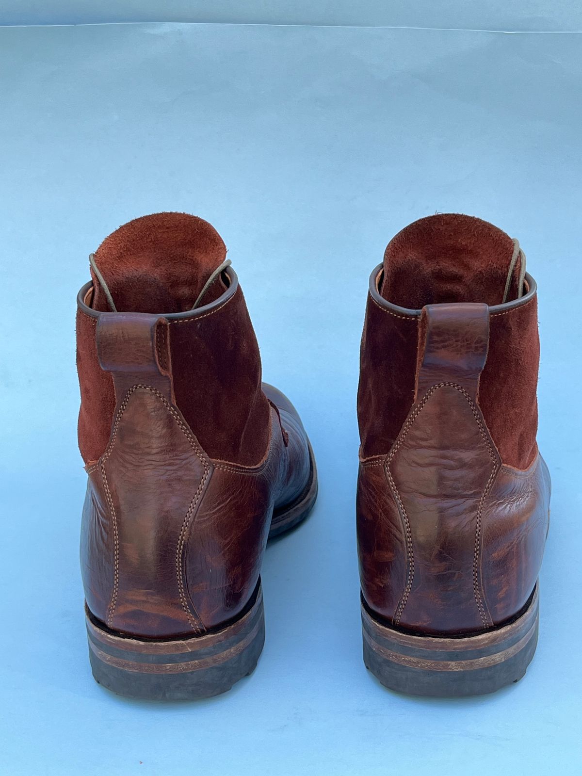 Photo by rickdawg on April 5, 2024 of the Viberg Country Boot in C.F. Stead Polo Brown Classic Oiled Shoulder.