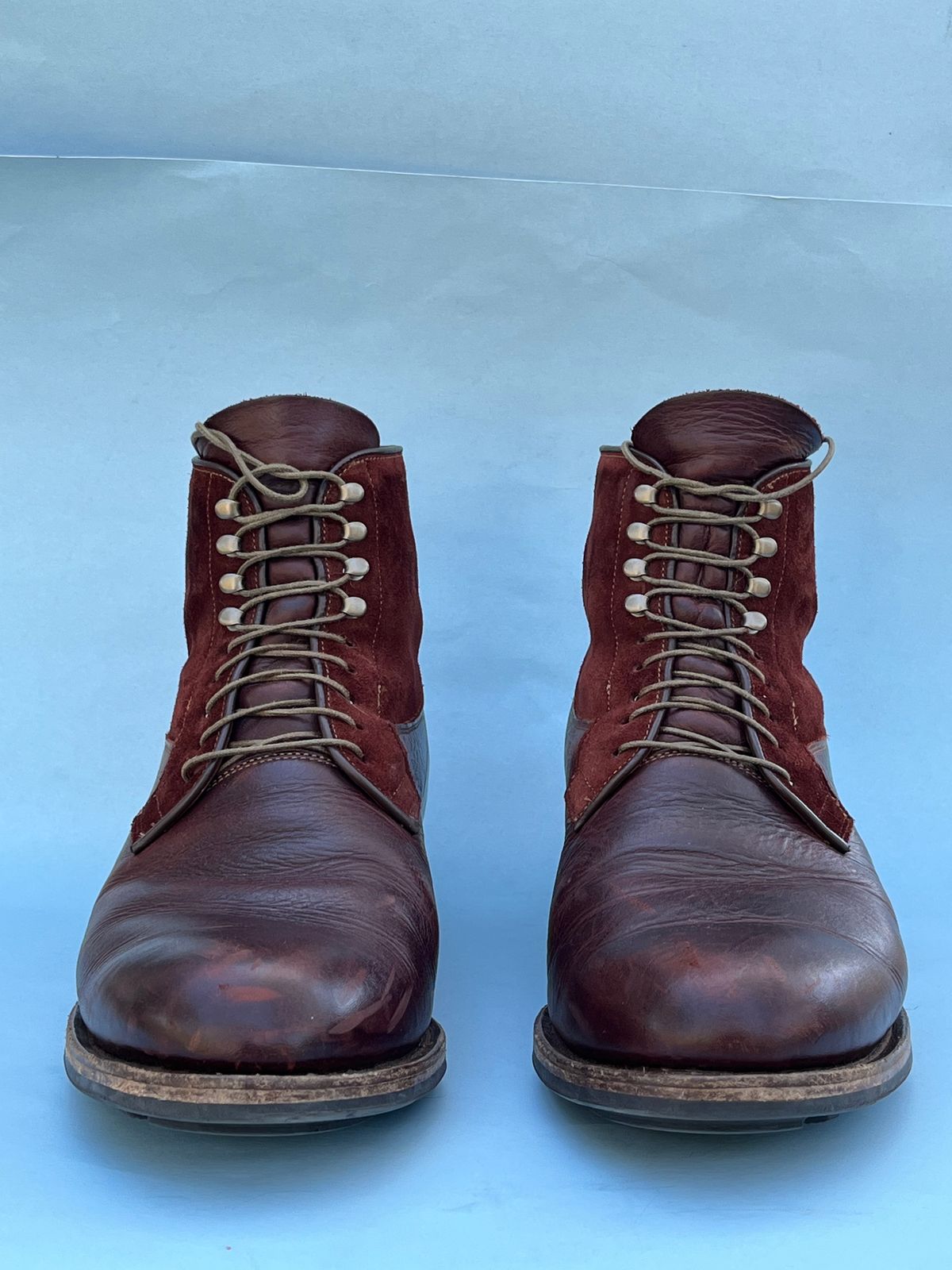 Photo by rickdawg on April 5, 2024 of the Viberg Country Boot in C.F. Stead Polo Brown Classic Oiled Shoulder.