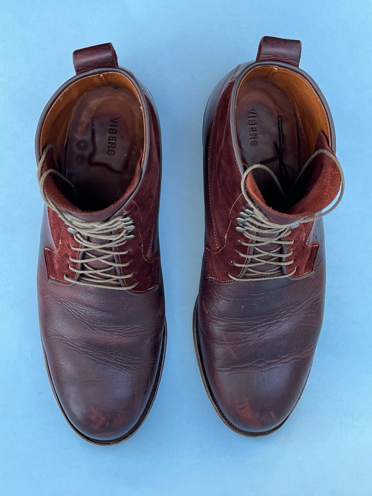 Photo by rickdawg on April 5, 2024 of the Viberg Country Boot in C.F. Stead Polo Brown Classic Oiled Shoulder.