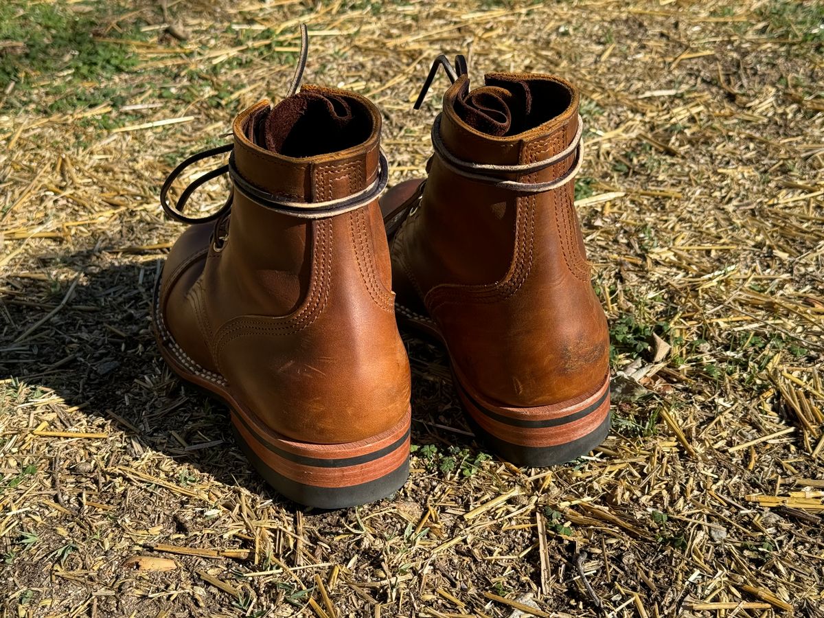 Photo by ham_boy00 on November 3, 2024 of the Nicks Americana in Horween Orange Predator.