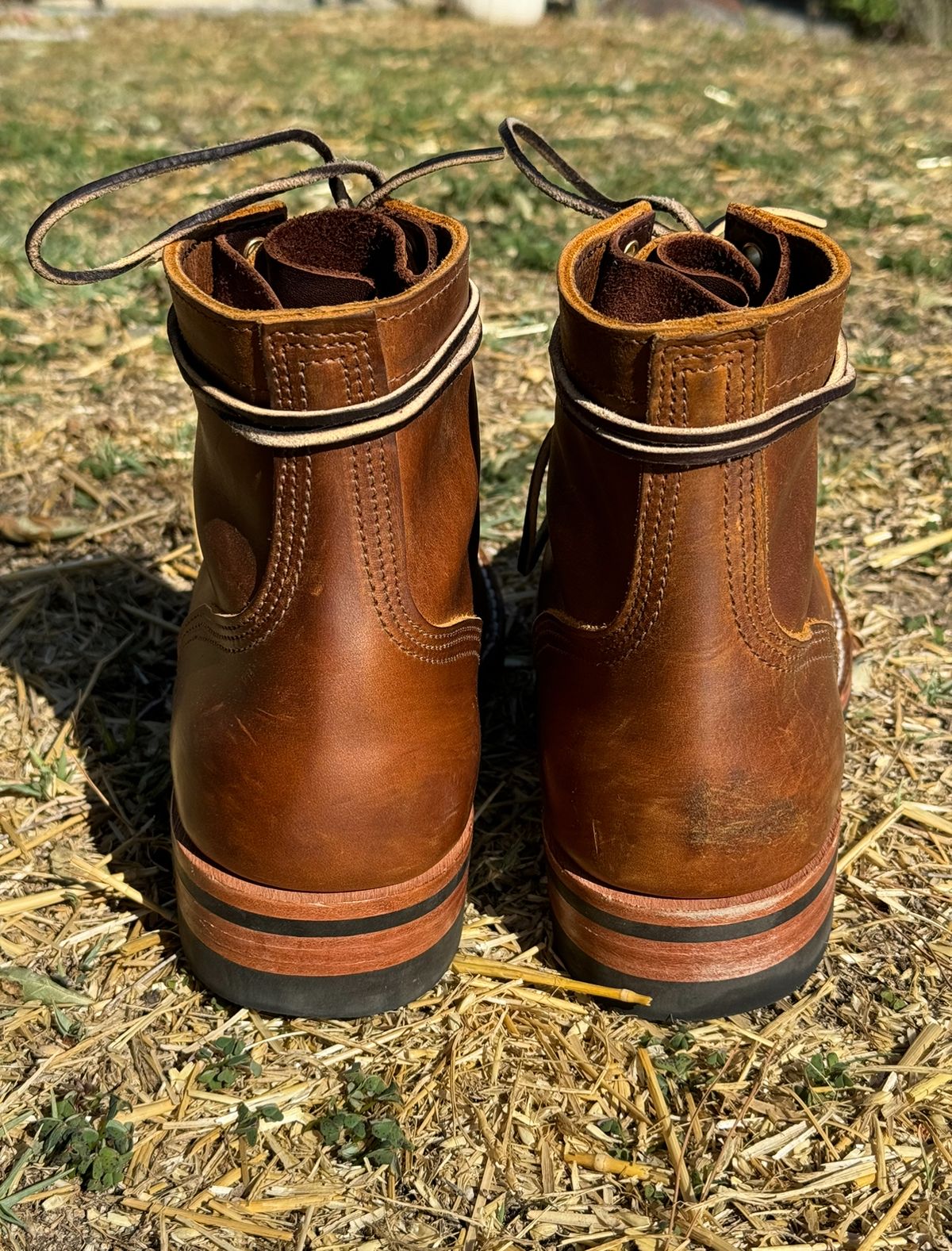 Photo by ham_boy00 on November 10, 2024 of the Nicks Americana in Horween Orange Predator.