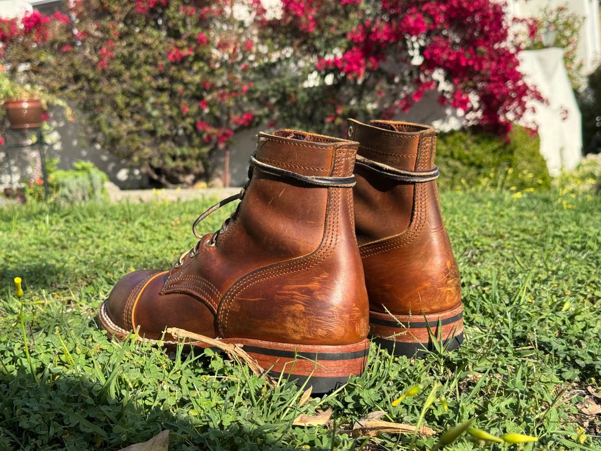 Photo by ham_boy00 on March 22, 2025 of the Nicks Americana in Horween Orange Predator.