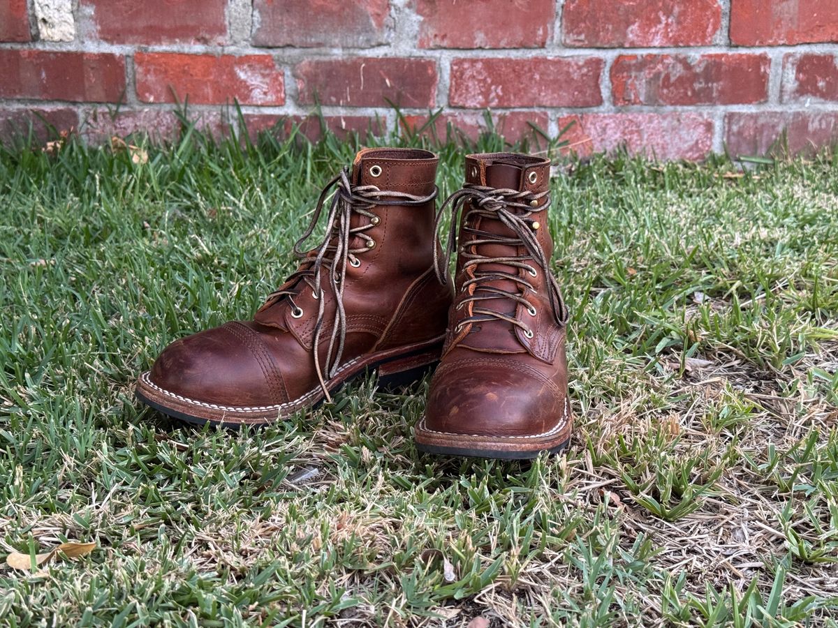 Photo by ham_boy00 on July 7, 2025 of the Nicks Americana in Horween Orange Predator.