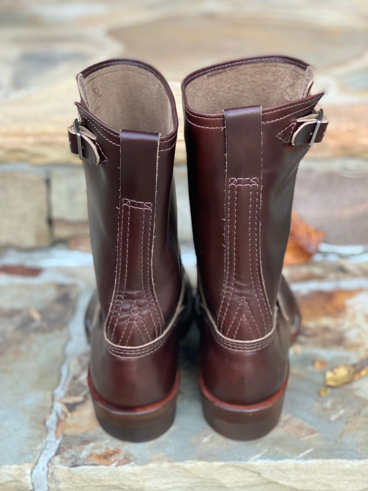 Photo by nathanjcreel on November 1, 2023 of the Wesco Boss Engineer Boot in Horween Brown Chromexcel.
