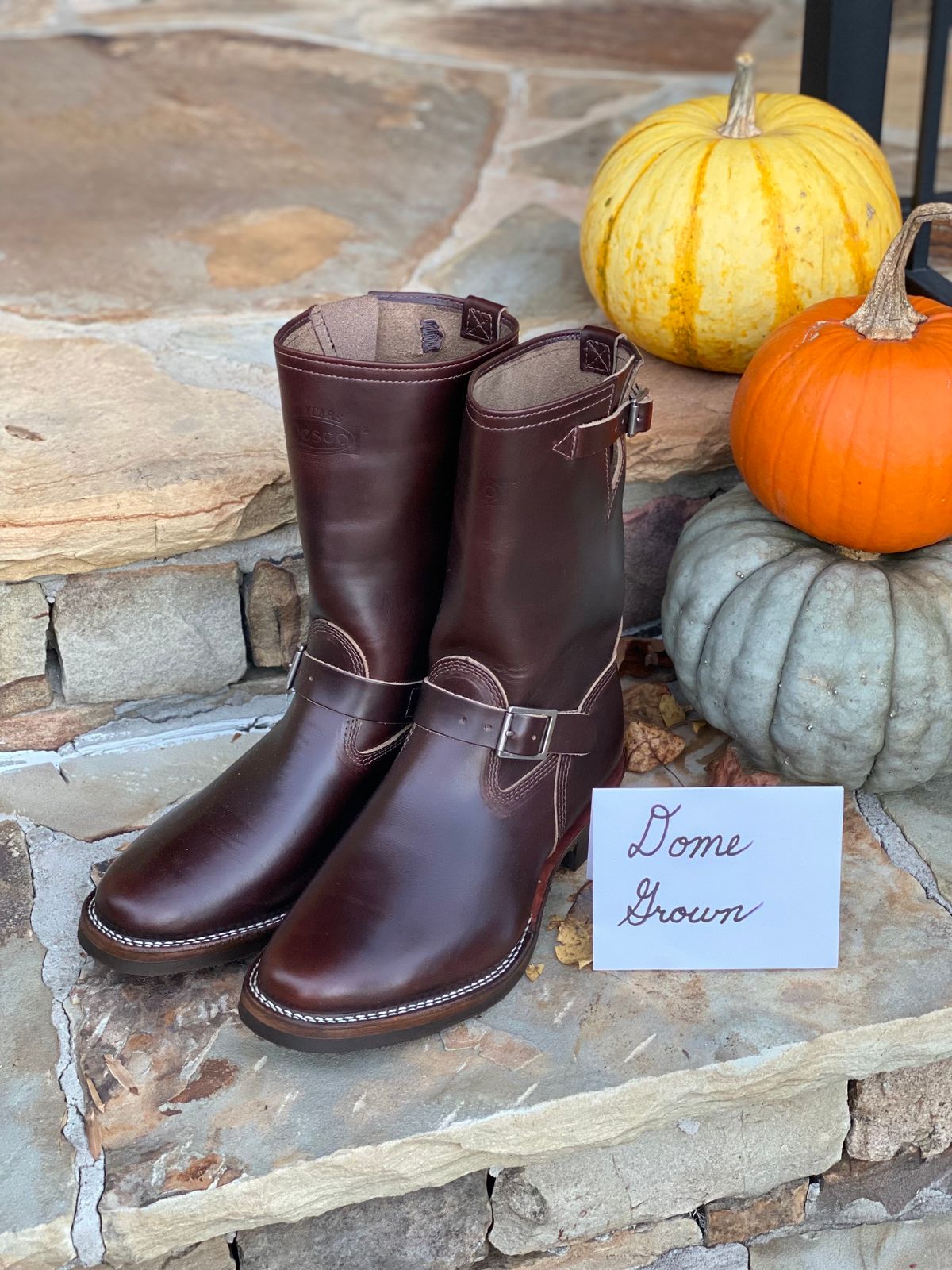 Photo by nathanjcreel on November 1, 2023 of the Wesco Boss Engineer Boot in Horween Brown Chromexcel.