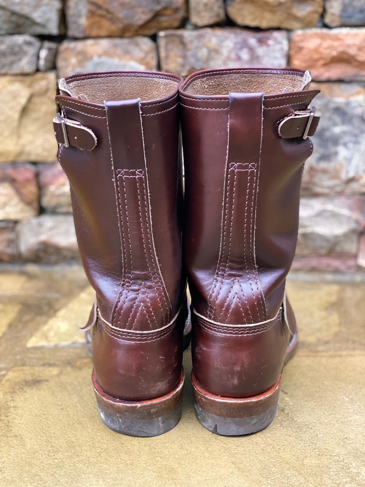Photo by nathanjcreel on December 1, 2023 of the Wesco Boss Engineer Boot in Horween Brown Chromexcel.
