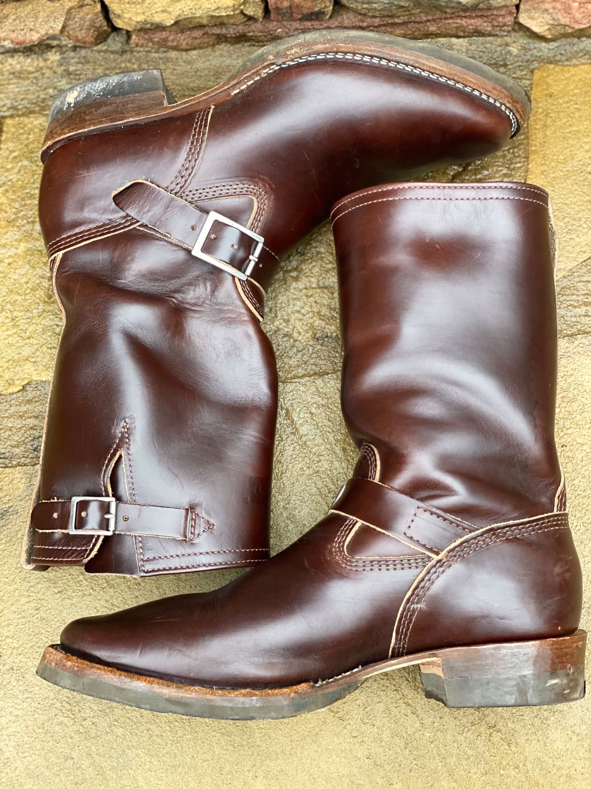 Photo by nathanjcreel on December 1, 2023 of the Wesco Boss Engineer Boot in Horween Brown Chromexcel.