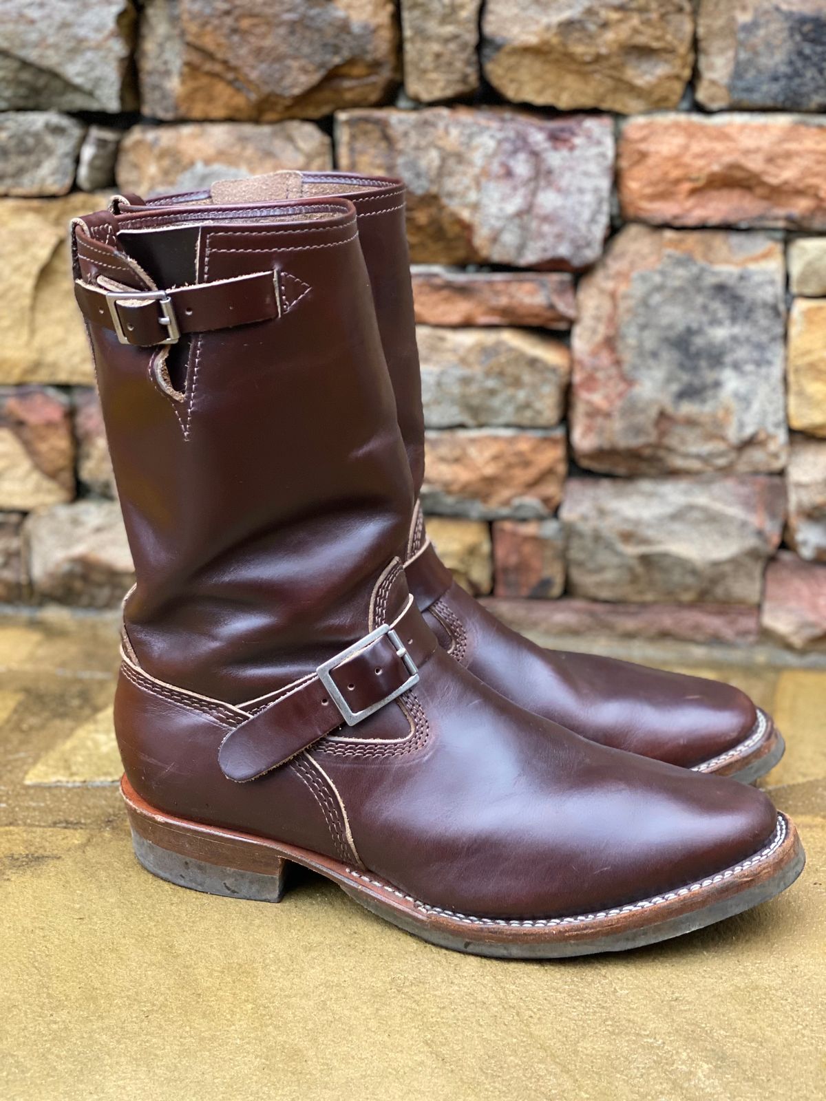 Photo by nathanjcreel on December 1, 2023 of the Wesco Boss Engineer Boot in Horween Brown Chromexcel.