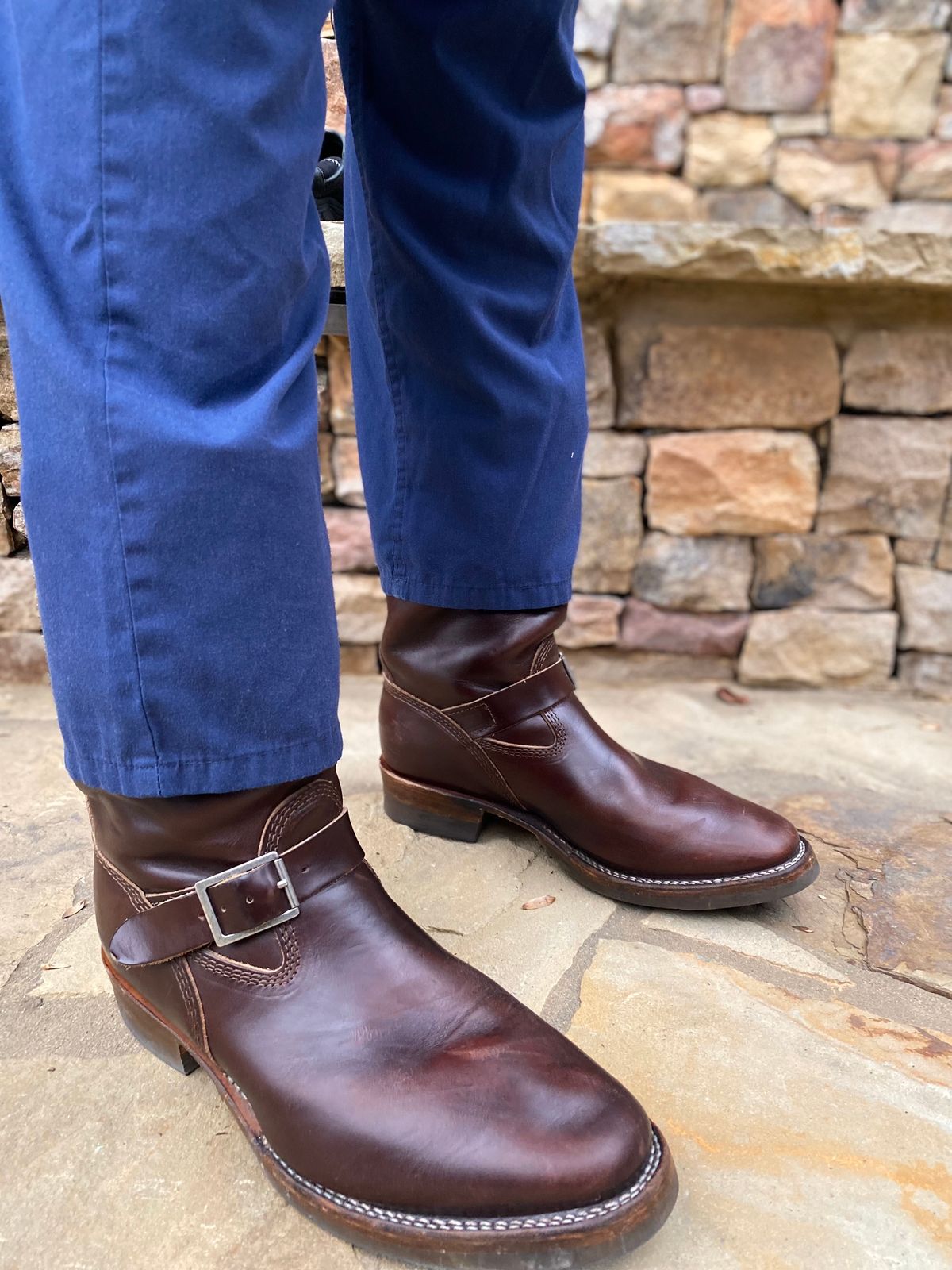 Photo by nathanjcreel on January 3, 2024 of the Wesco Boss Engineer Boot in Horween Brown Chromexcel.
