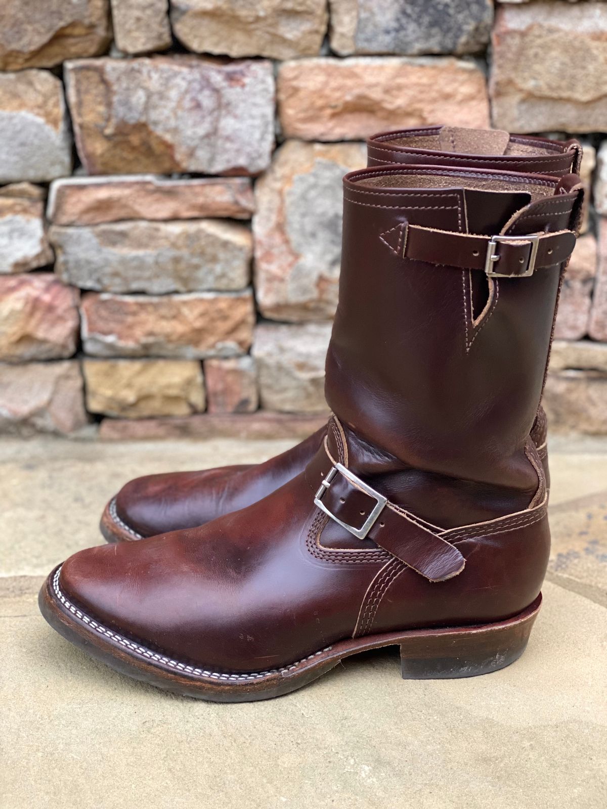 Photo by nathanjcreel on January 3, 2024 of the Wesco Boss Engineer Boot in Horween Brown Chromexcel.