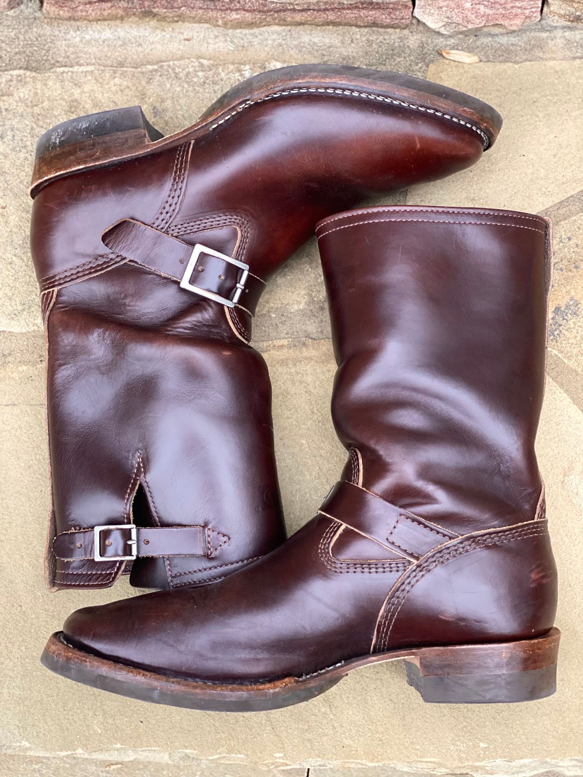Photo by nathanjcreel on January 3, 2024 of the Wesco Boss Engineer Boot in Horween Brown Chromexcel.