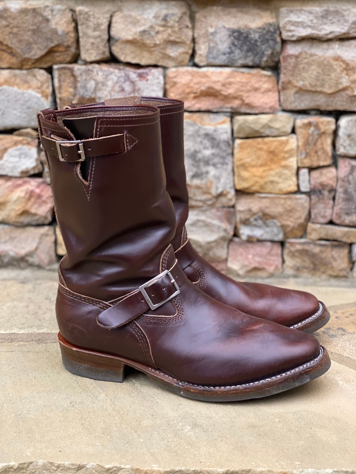 Photo by nathanjcreel on January 3, 2024 of the Wesco Boss Engineer Boot in Horween Brown Chromexcel.