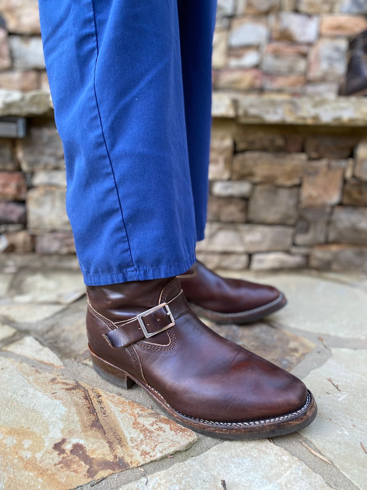 Photo by nathanjcreel on March 3, 2024 of the Wesco Boss Engineer Boot in Horween Brown Chromexcel.
