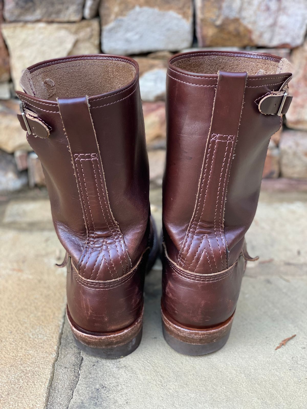 Photo by nathanjcreel on March 3, 2024 of the Wesco Boss Engineer Boot in Horween Brown Chromexcel.