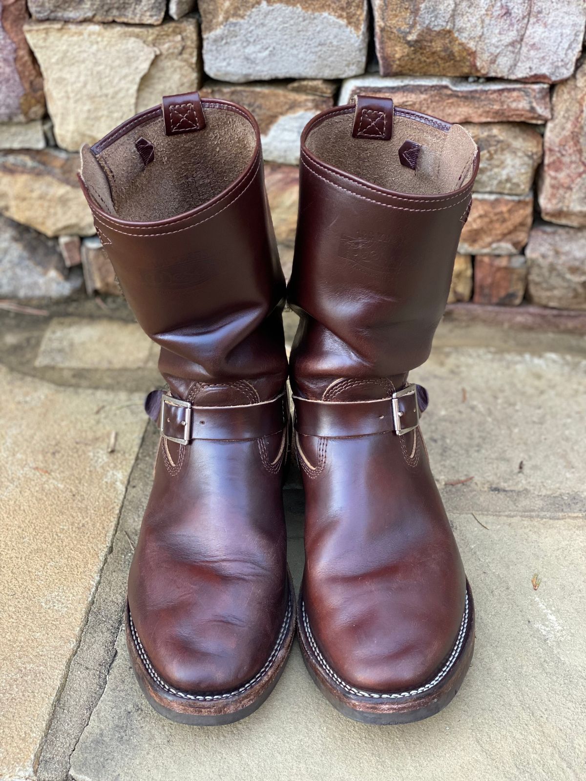 Photo by nathanjcreel on March 3, 2024 of the Wesco Boss Engineer Boot in Horween Brown Chromexcel.