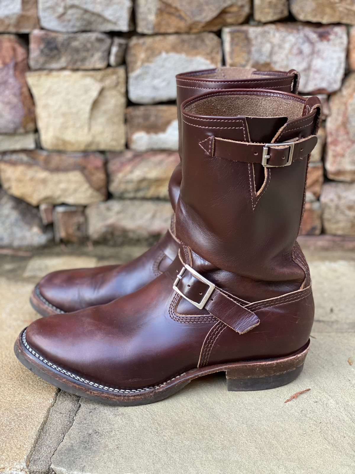 Photo by nathanjcreel on March 3, 2024 of the Wesco Boss Engineer Boot in Horween Brown Chromexcel.