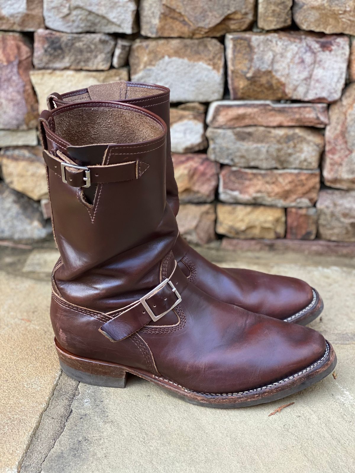 Photo by nathanjcreel on March 3, 2024 of the Wesco Boss Engineer Boot in Horween Brown Chromexcel.