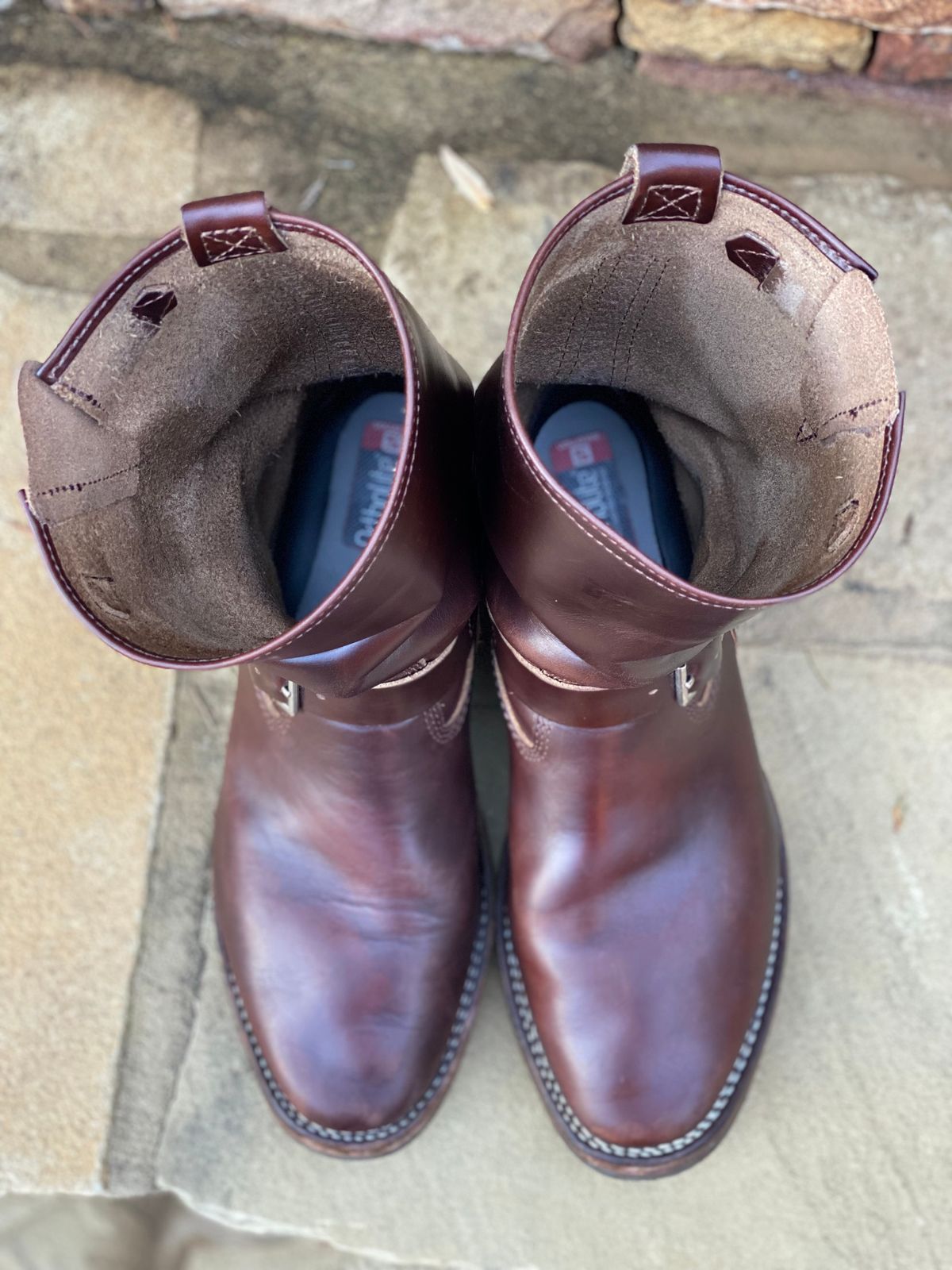 Photo by nathanjcreel on March 3, 2024 of the Wesco Boss Engineer Boot in Horween Brown Chromexcel.