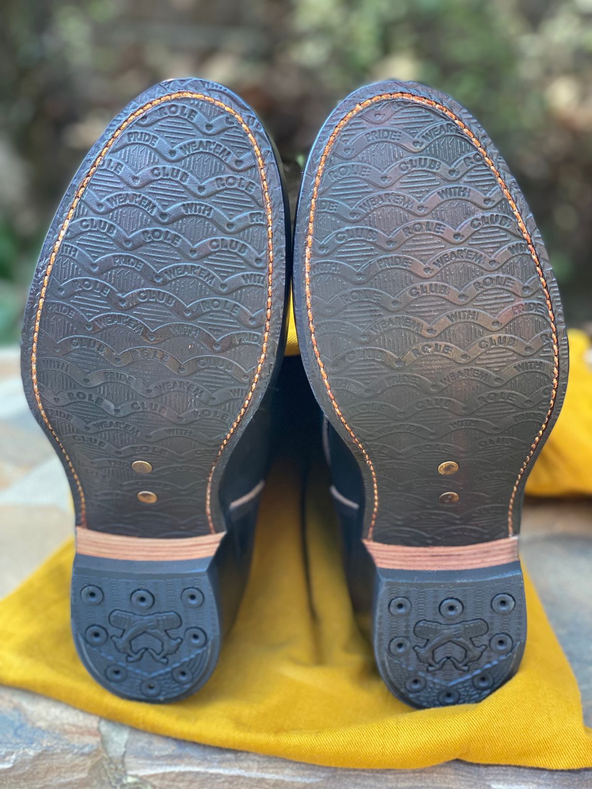 Photo by nathanjcreel on September 26, 2025 of the Role Club Engineer Boots in Horween Black Chromexcel Horsehide.