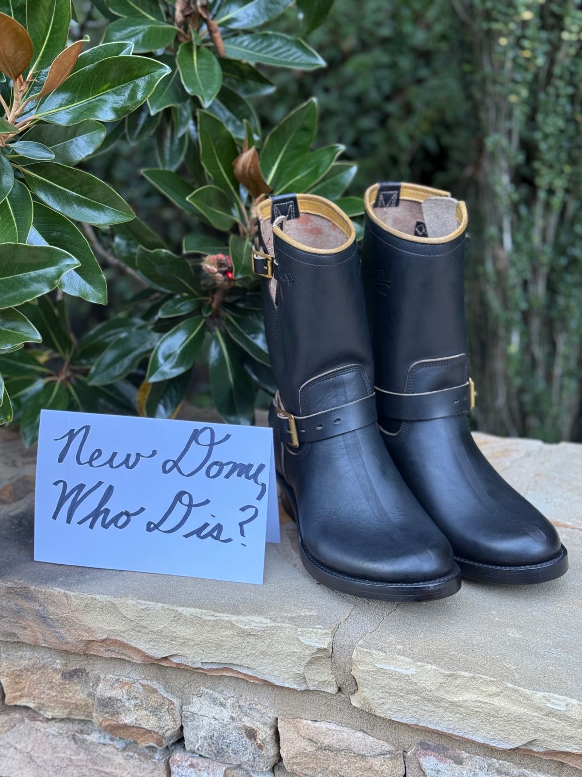Photo by nathanjcreel on October 1, 2025 of the Role Club Engineer Boots in Horween Black Chromexcel Horsehide.
